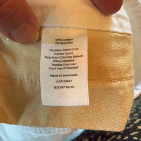 Talbots sz 12 white wide leg crop chino - Picture 6 of 6